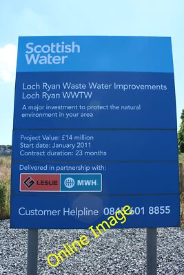 Foto 6x4 Loch Ryan Abwasserverbesserungen Informationen Leswalt c2014