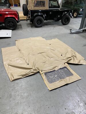Genuine Land Rover Defender 110 full soft top sand PVC hood TD5