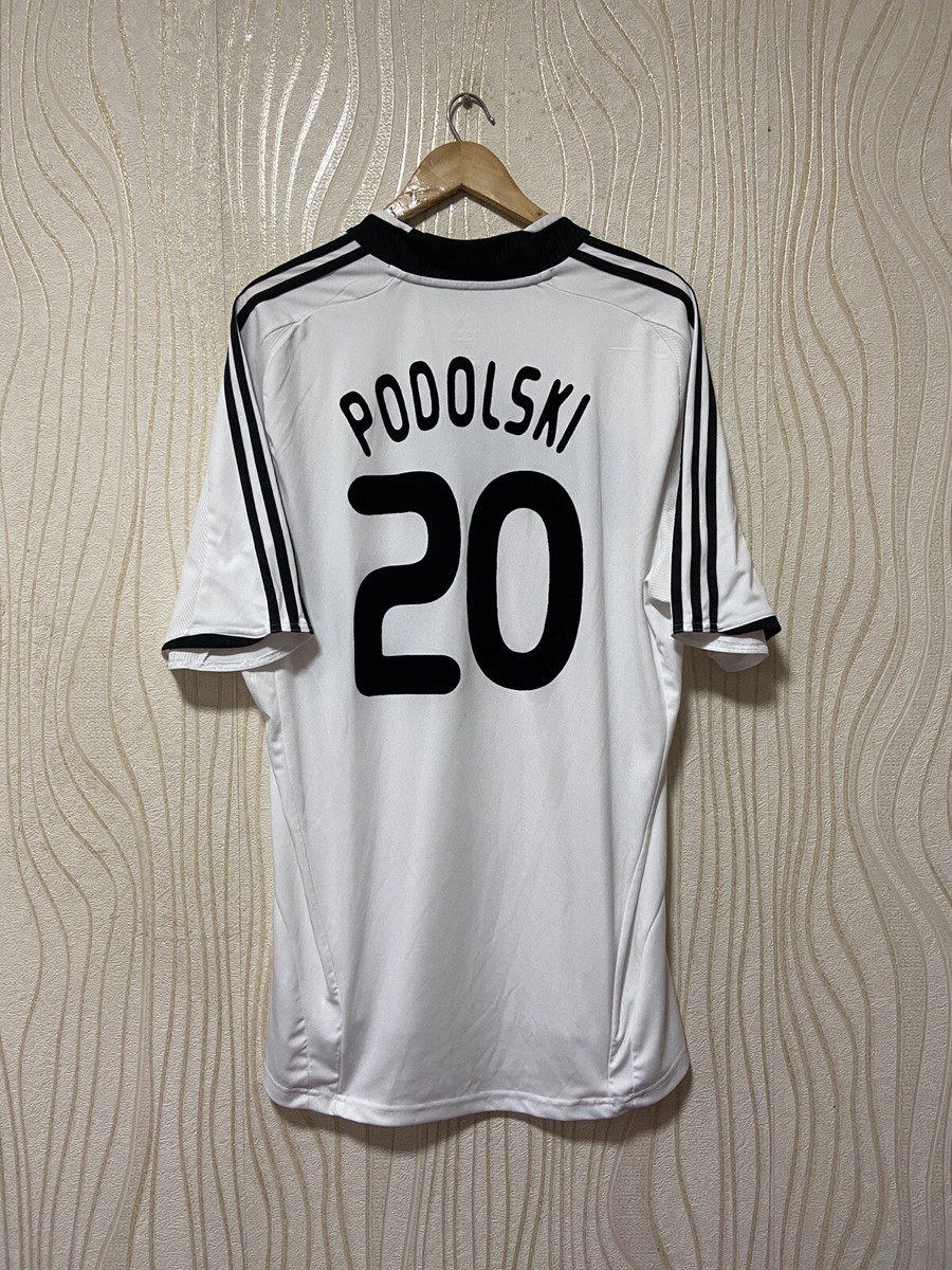 adidas PODOLSKI 20 ホワイトシャツ M GERMANY 2004 2005 HOME FOOTBALL SHIRT SOCCER JERSEY PODOLSKI