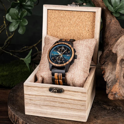 Männeruhr Chronograph Holzuhr Herren Holz Armbanduhr Herrenuhr Luxusuhr Vatertag