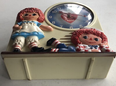 Vintage 1974 Janex Raggedy Ann & Andy Talking Alarm Clock *Parts