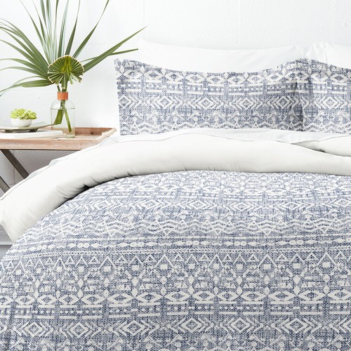 Reversible Pattern 3PC Duvet Cover Soft Easy Care with Shams by Kaycie Gray - Picture 46 of 84
