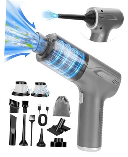 Cordless Handheld Vacuum 4-in-1 20000PA Portable Car Cleaner Silver-image