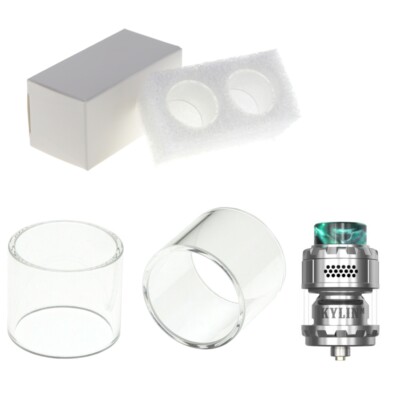 2x Ersatzglas für VandyVape Kylin M RTA 3ml Tank Glas Pyrex Tube Glastank