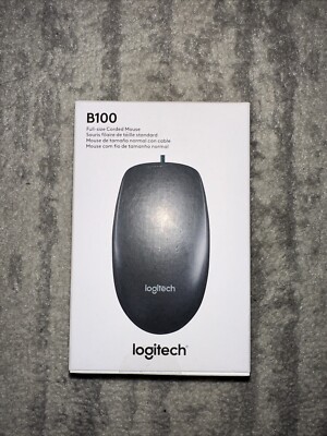 Logitech B100 Corded Mouse - Black - BRAND NEW FREE SHIPPING