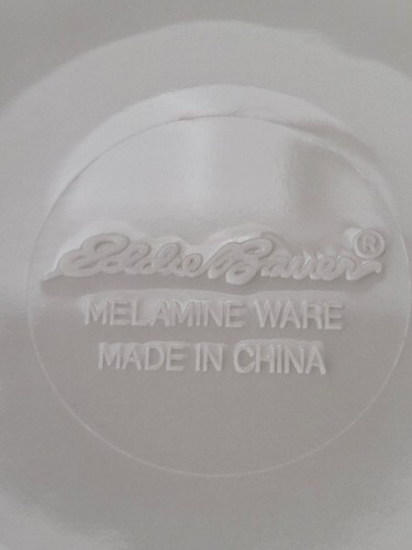 Juego de 4 tazones de cereal de melamina Eddie Bauer azulada y blanco (A7) - Imagen 10 de 13