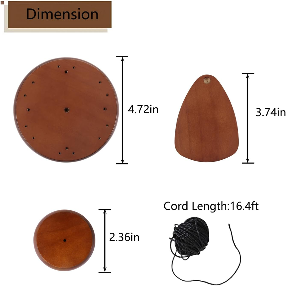 Wind Chime Parts Replacement, 20 PCS Wood Wind Chime Repair Kit