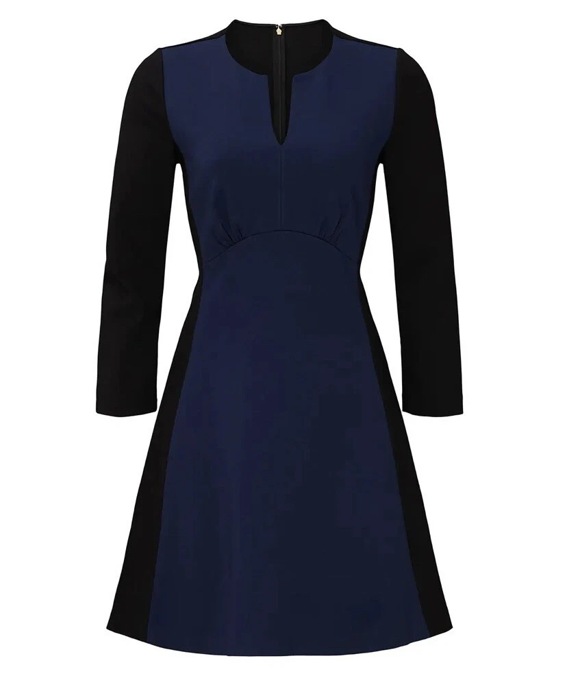 Abito Kate Spade Colorblock Ponte colore navy parigino taglia 4 us intime ottimeioni