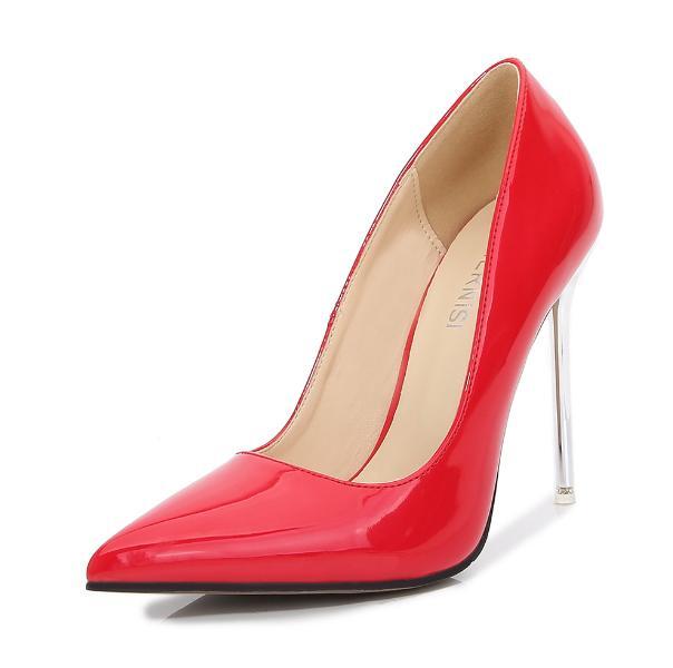 Fashion Pointy Toe Large-size Metal High Heels Womens Nightclub