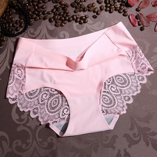 Womens Sexy Silk Satin Knickers Underwear Ladies Lace Panties Seamless Briefs - Picture 10 of 23