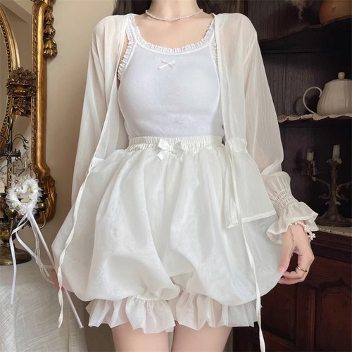 Lady Girl Lolita Panties Shorts Pumpkin Pants Underwears Vintage Ruffles Cosplay - Picture 6 of 17