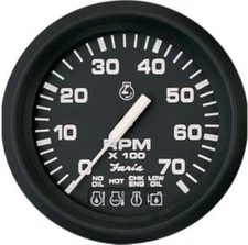 Faria 32805 Euro 4" Gauge - 7000 RPM Tachometer (All Outboard) F32805