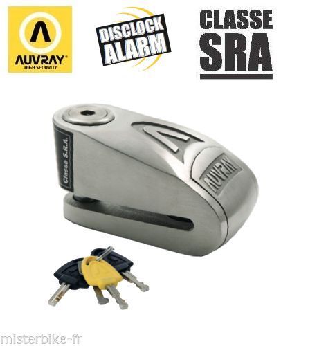 Antivol bloque-disque alarme 120db B-LOCK 14 SRA moto scooter homologué assurances