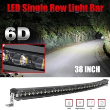 Slim Curved 20" 26" 32" 38" 44" 50 LED Work Light Bar Spot Offroad Driving Truck