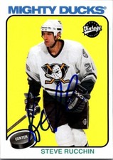 Steve Rucchin autographed hockey card (Anaheim Ducks) 2001 Upper Deck Vintage #5