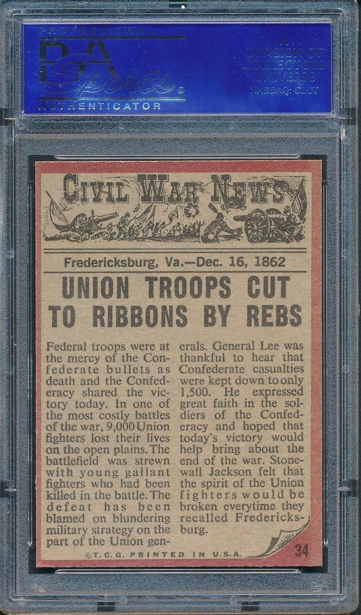 Matmos The Civil War オリジナル盤 LP 150g 1962 Topps Civil War News #34: Wall of Corpses ~ PSA 9 oc | eBay
