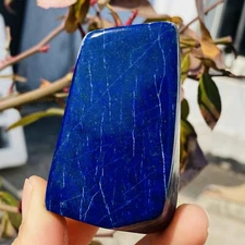 155g   lapis lazuli free form, rolling polished rough stone from Afghanistan