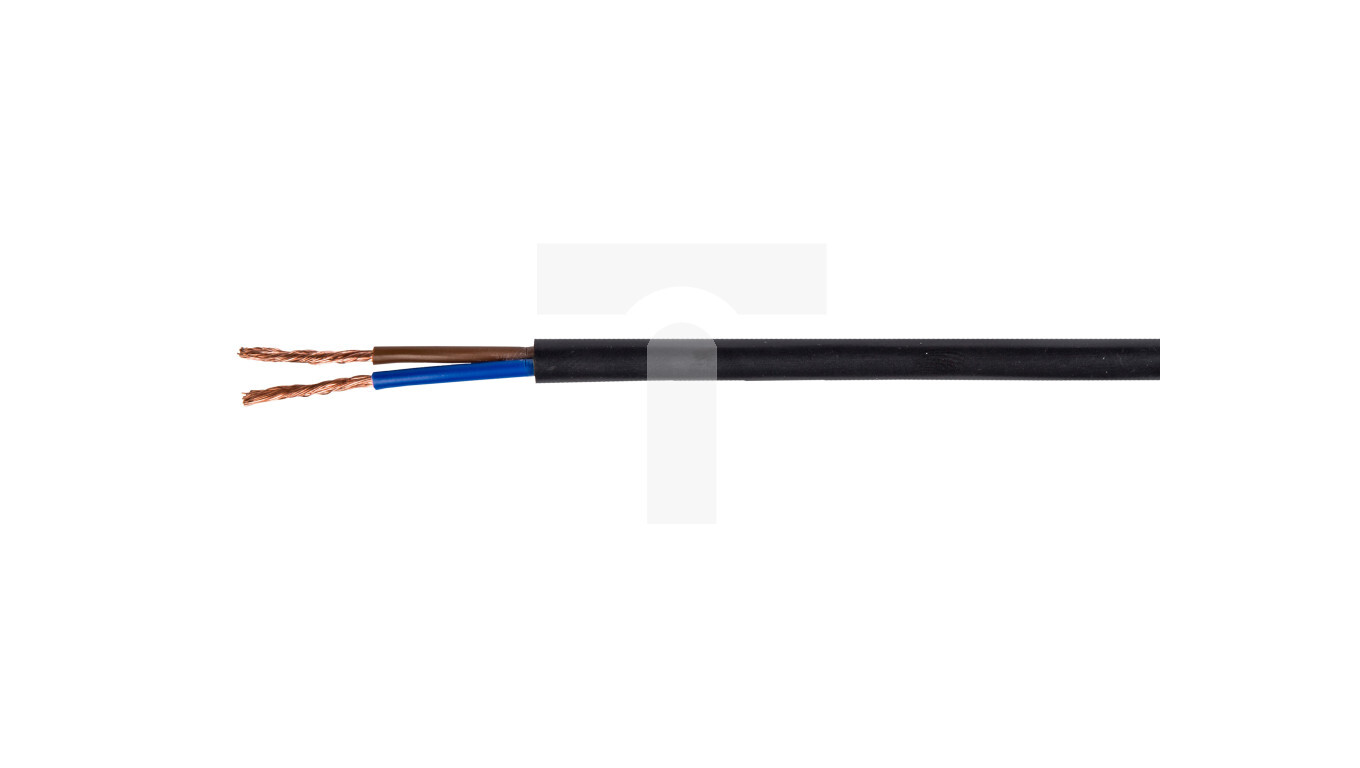 (1 disc) Residential cord H03VV-F (OMY) 2x1.5 black 300 / 300V / 100m / /T2UK