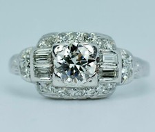 Designer Engagement Ring 3.40Ct Round Diamond White Gold Finish Simulated Size 8