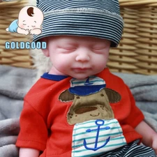 18.5 Inch Soft Silicone Sleeping Boy - Full Body Reborn Newborn Baby Dolls US