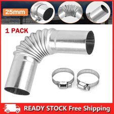 24mm Exhaust Pipe Tube Elbow Connector Diesel Heater With Clamps For Eberspacher