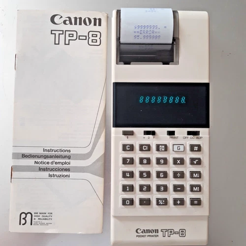 Calculatrice Canon Bobine Additions Tickets TP-8
