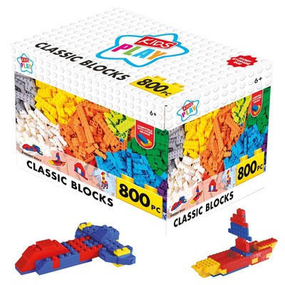 Klassische Blöcke 800 Stück - Ziegelbau Kinder spielen Spielzeug bauen Formen