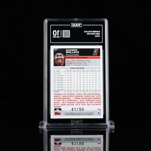 TAG 10 ๐จ 2003-04 Topps Gold #92 Rasheed Wallace /99 ๐ฅ BLAZERS ๐ฅ - Picture 2 of 2