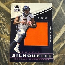 Carlos Henderson 2017 Crown Royale Silhouette Pink Rookie Broncos 130/250 RC