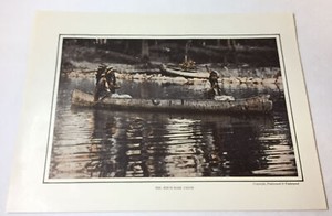 1946 7x9.5 print ~ BIRCH-BARK CANOE Native Americans