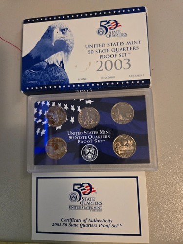 2000-01-02-03-2005 Statehood Quarters Proof Sets Lot Of 5 sets - Picture 3 of 8