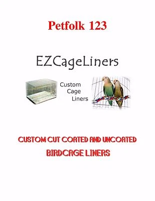 EZ CAGELINERS 150ct Birdcage Liner Custom Cut to Order Birdcage Liners Wax, Coated & Uncoated