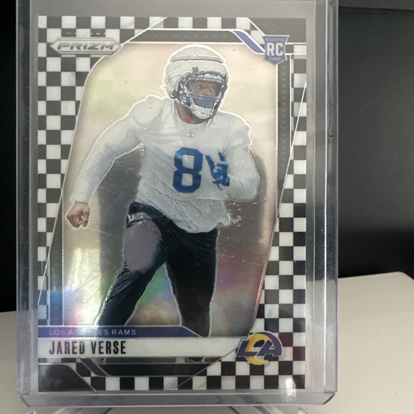 2024 Panini Prizm Jared Verse Black And White Checkerboard RC #341 LA Rams