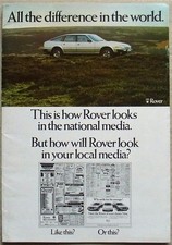 ROVER SD1 Dealer Advertising Block Pack Late 1970s