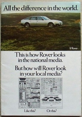 ROVER SD1 Händler Werbeblock Paket Ende 70er Jahre