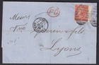 GB 1868 Cover 4d London to France - Plate 8 PF - DUBUS TYPE 13 - RARE