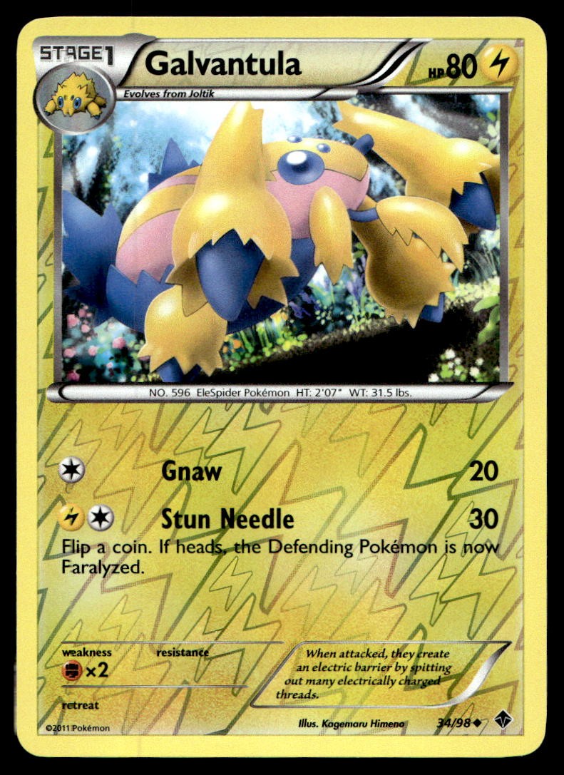 Galvantula Emerging Powers Uncommon 34/98 2011 Pokemon TCG