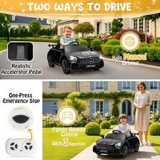 Mercedes-Benz AMG Licensed 12V Kids Ride on Car w/ Remote Bluetooth Enabled
