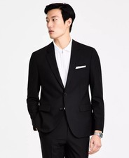  398 Hugo Boss Men's Black Modern Fit Solid Wool Sport Coat 40 R ymr0626