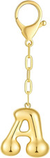 Initial Keychains, Initial Bubble Bag Charms for Handbag, Gifts for Women Mother