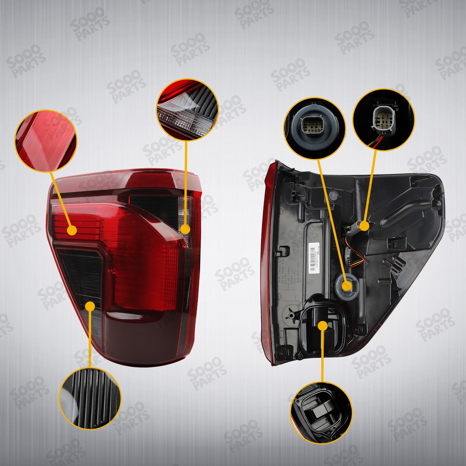 Left Driver Side Halogen OE Style Tail Light For 2024-2025 Ford F-150 XL XLT