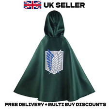 Attack on Titan Scout Regiment Cloak Green Cosplay Costume Wings of Freedom