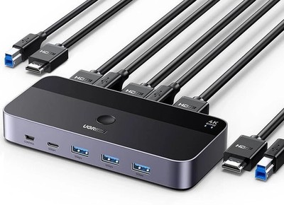 UGREEN 4K@60Hz HDMI KVM Switch 2 in 1 Out Model CM664 15707