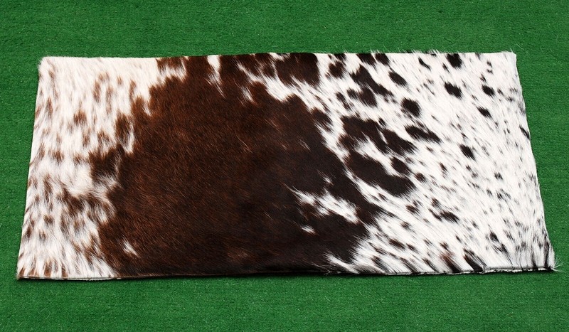 100% NEW COWHIDE LEATHER CUSHION COVER RUG COW HIDE HAIR (24" x 12") SA-8137