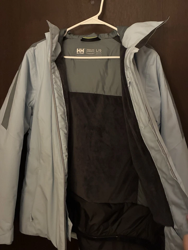 Jaqueta feminina Helly Hansen azul pó grande nova em folha nunca usada - Imagem 4 de 4