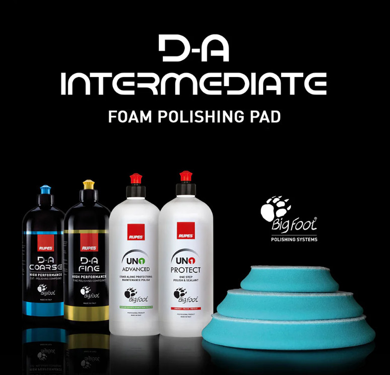 3 PACK - 6&rdquo; Rupes DA Intermediate Cut & Finish Foam Buffing Polishing Pads