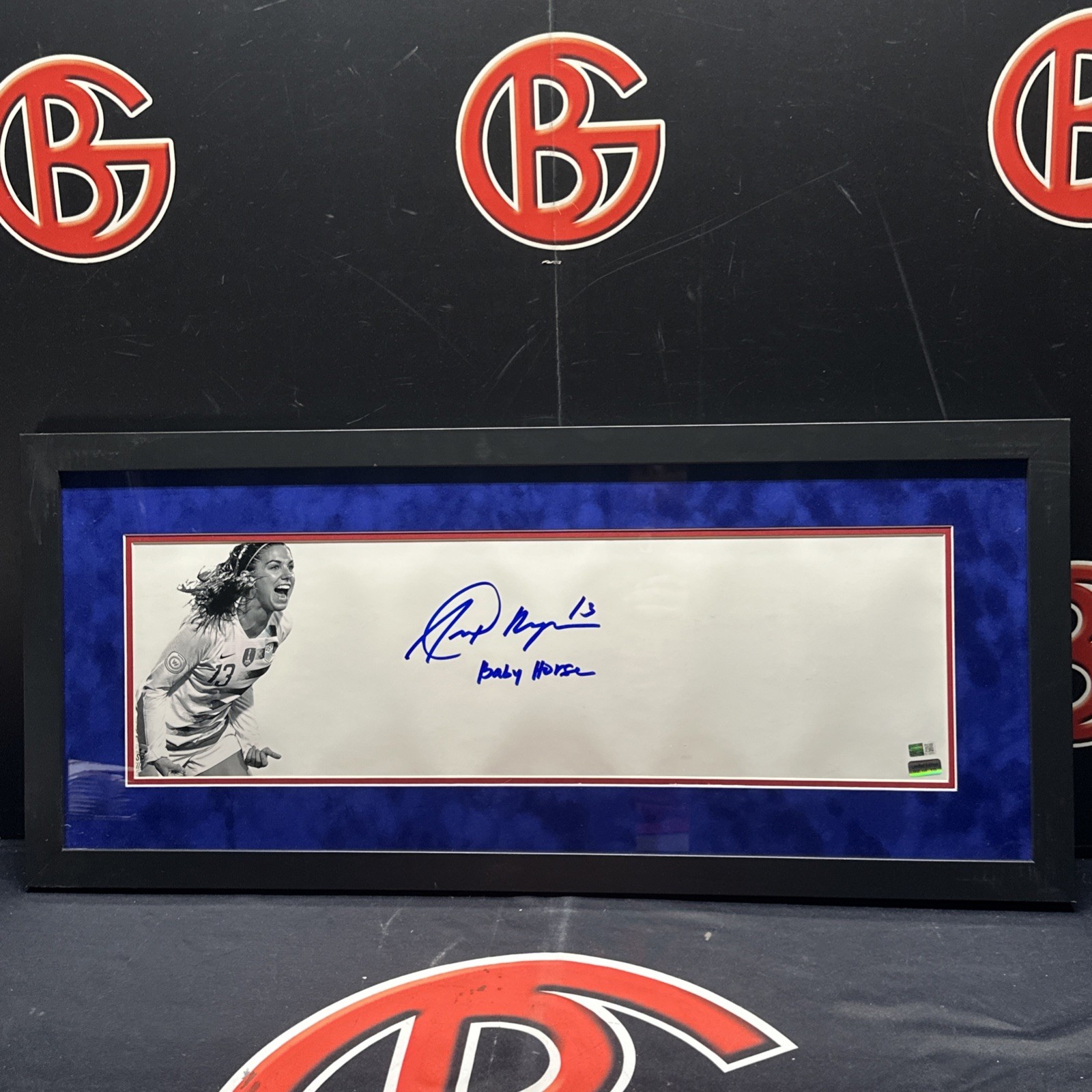 Alex Morgan Autographed Signed Team USA Inscribed Framed 8x26 Steiner LE /10 