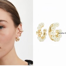 2026 Tory Burch Pearl Earrings.  TB Series