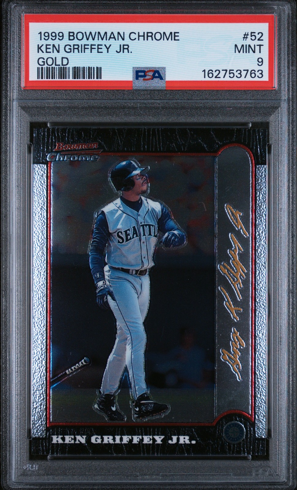 1999 BOWMAN CHROME GOLD #52 KEN GRIFFEY JR. PSA 9