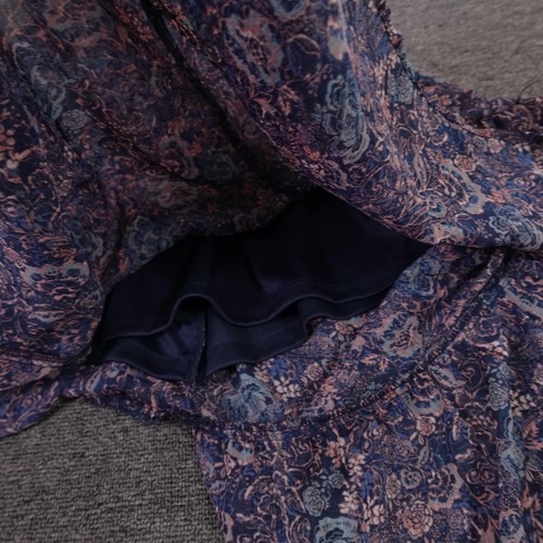 Rewind Dress Juniors Medium Blue Floral Sleeveless V Neck Hi Low Maxi Boho - Afbeelding 8 van 10